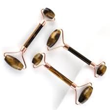 Tiger eye Face Roller and Gua Sha Set - Skin Care Jade Roller and Gua Sha for Women Gifts - Tiger Eye Roller for Face Massage Roller Facial Therepy Lifting Tool Anti Aging Beauty (Tiger Eye)-VivaGrace Women