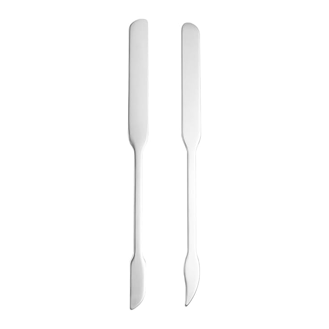 3pcs Cosmetic Mixing Makeup Spatula Nail Art Palette,Spoon Stainless Steel Spatula Face Brush Stirring Embossing Stick Makeup Brushes Cosmetic Tools Nail Polish Mix Stick-VivaGrace Women