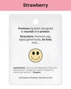 Kind Lips Lip Balm - Nourishing & Moisturizing Lip Care for Dry Lips with Shea Butter, Beeswax & Vitamin E | Strawberry Flavor | 0.15 Oz (Single Tube)-VivaGrace Women