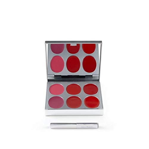 Jerome Alexander New Again Lipstick Palette & Retractable Brush, 6 Hot-Poured, Buildable & Blendable Smooth Matte Shades (Exciting Look)-VivaGrace Women