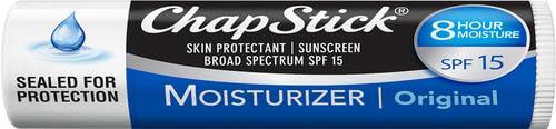 ChapStick Moisturizer Original Lip Balm Tube, SPF 15 and Skin Protectant - 0.15 Oz-VivaGrace Women