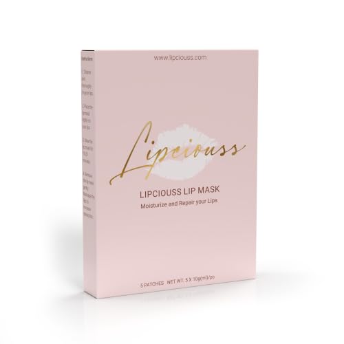 Lip Mask by Lipciouss - Hydration & Rejuvenation for Dry & Chapped Lips with Collagen, 5 Count (Pack of 1)-VivaGrace Women