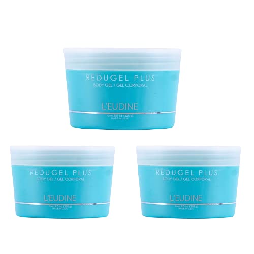L’EUDINE Redugel Plus Skin Tightening Cream – Pack of 3 – 8oz Anti Cellulite Cream with Mint Oil, Field Horsetail, Marine Algae, Maca Extract – Powerful Non-Greasy Formula – Firming and Toned Skin-VivaGrace Women