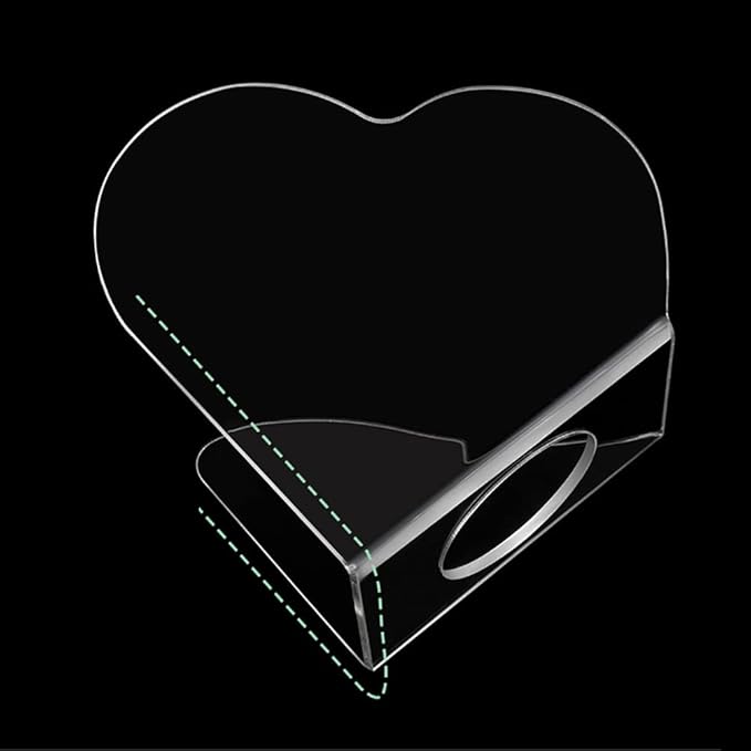 2 Pcs Clear Acrylic Nail Art Palettes Heart Shaped Nail Painting Plate Makeup Hand Palette Professional Cosmetic Mixing Palette for Beauty Salon-VivaGrace Women