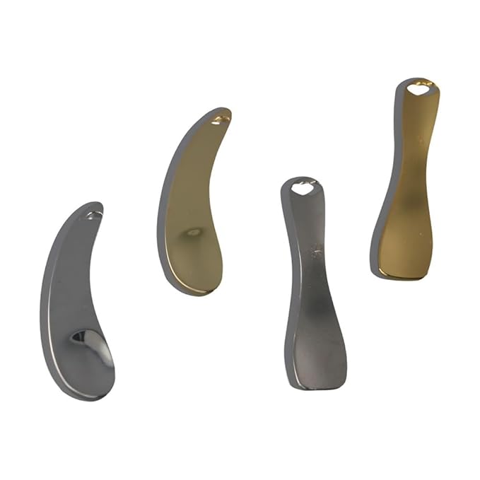 4Pcs Metal Cosmetic Spoon,Reusable Mini Zinc Alloy Facial Cream Cosmetic Spoon Applicator for Beauty Mixing Skincare Cream Lotions Eye Cream-VivaGrace Women