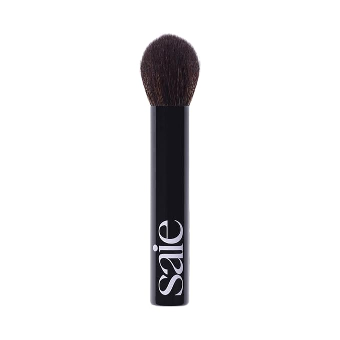 Saie The Fluffy Brush - Soft, Multi-Use Pressed + Loose Powder Brush - Fluffy Makeup Brush with Tapered Tip for Precise Application - Vegan, Cruelty-Free (1 Count)-VivaGrace Women