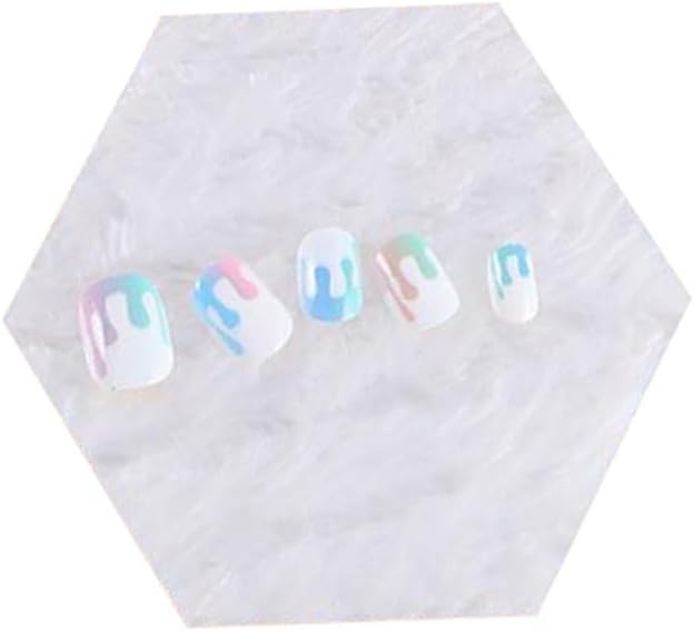 2pcs Nail Art Palette, False Nail Tips Display Board, Nail Art Painting Mixed Color Palette, Nail Art Display Cosmetic Mixing Tools (Hexagon/Square)-VivaGrace Women