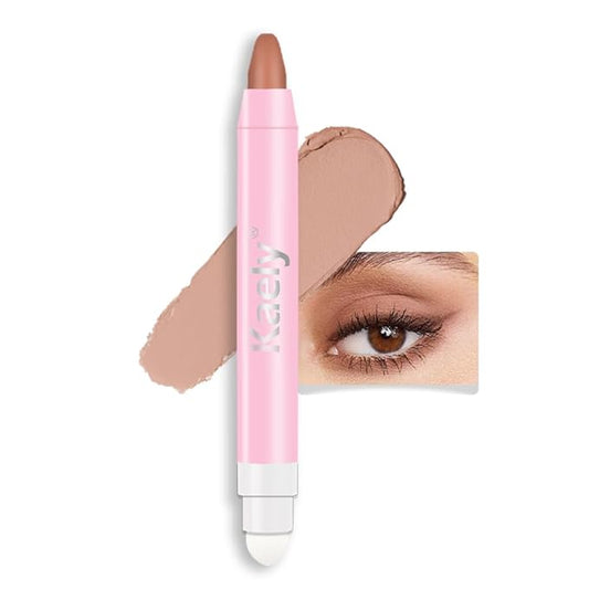 Kaely 2in1 Cream Eye Shadow Brightener Sticks for Eyes, Pencil Eyeshadow Applicator Stick Waterproof Pigmented, Eye Shadow Palette Highlighter Makeup, sombras para ojos, 30 Caramel Matte-VivaGrace Women