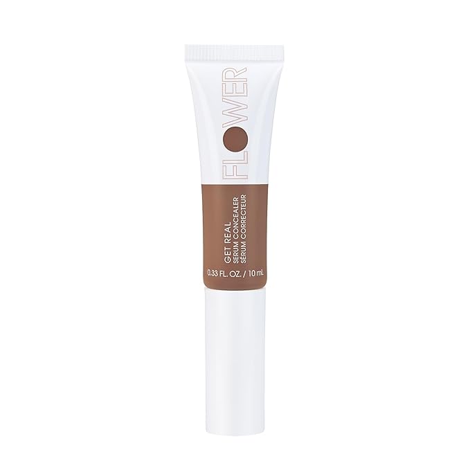 FLOWER BEAUTY By Drew Barrymore Get Real Serum Concealer - Brightens Skin + Blurs Blemishes - Hydrating Serum- Almond-VivaGrace Women