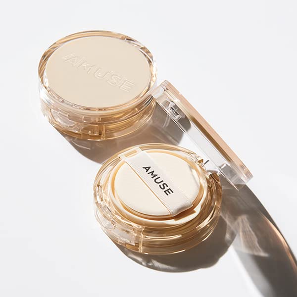 AMUSE Dew Jelly Vegan Cushion Foundation 02 NUDE | dewy, glow, long-lasting, double coverage, clean beauty, lightweight, natural look, foundation for sensitive skin, hydrating cushion-VivaGrace Women