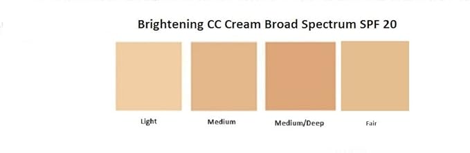 Brightening Color Correcting CC Cream SPF 20 mediam coverage - 4 in 1 - Foundation sunscreen anti aging moisturizer (Light)-VivaGrace Women