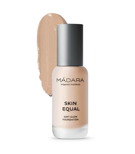 MÁDARA Organic Skincare | Skin Equal Soft Glow Foundation SPF15 IVORY 20-30ml, Mineral foundation with hyaluronic acid, Buildable medium coverage, Dewy foundation, Vegan, COSMOS natural certified-VivaGrace Women