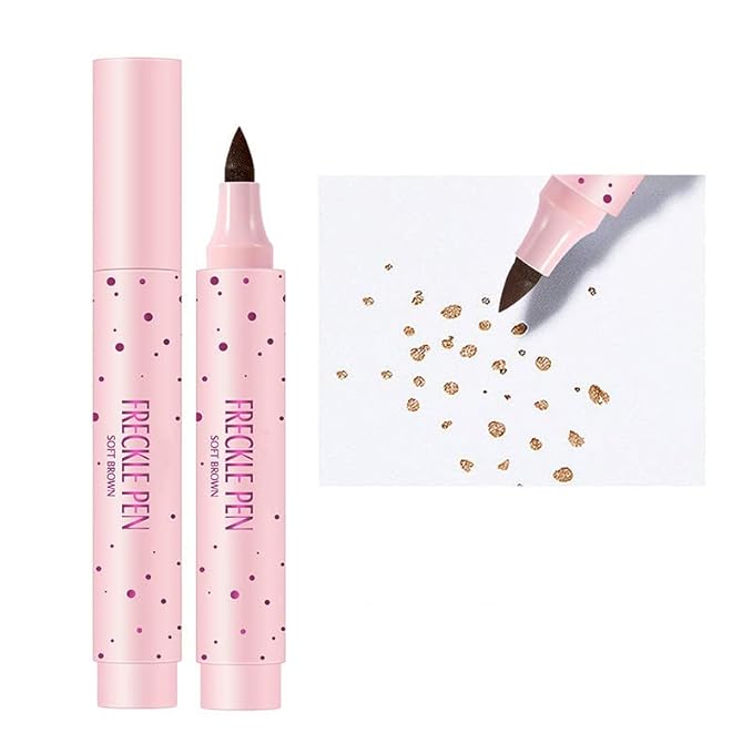 Freckle Pen Faux Freckle Pen Colour Pop Freckle Pen Supernaturally Realistic Freckles Makeup Brush Fantastic Freckles Pen Long-lasting Waterproof Soft-point Absorbent Pen For a Natural and Easy Makeup Look (soft brown)-VivaGrace Women
