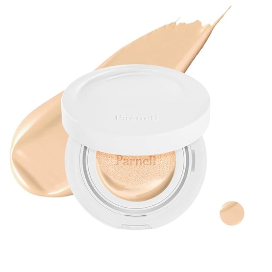 Parnell Cicamanu Serum Cushion - Moisturizing Foundation for Soothing, Coverage, Glass Skin and Lightweight for Sensitive and Dry Skin Pearl Skin (0.52 Fl Oz) (19N)-VivaGrace Women