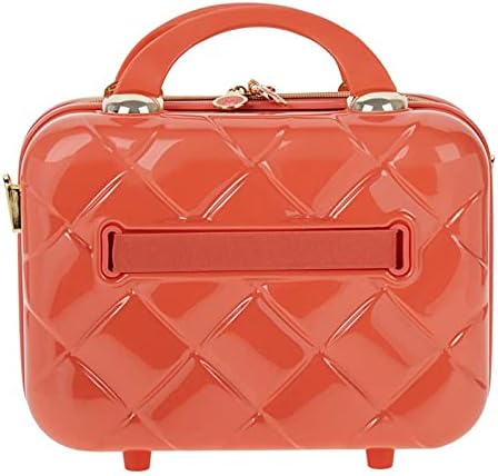 2-in-1 Essential St. Tropez Design Beauty Case - Black/Cream Python, Rose Gold-VivaGrace Women