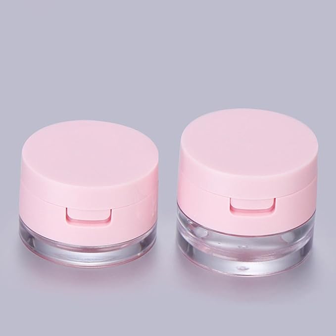 minkissy 2 Sets Powder Box Mini Containers Loose Cosmetic Cases for Traveling Foundation Makeup Powder Women Cosmetic Supply Powder Case Bulk Makeup Pink Flash Body Powder 3g Abs-VivaGrace Women