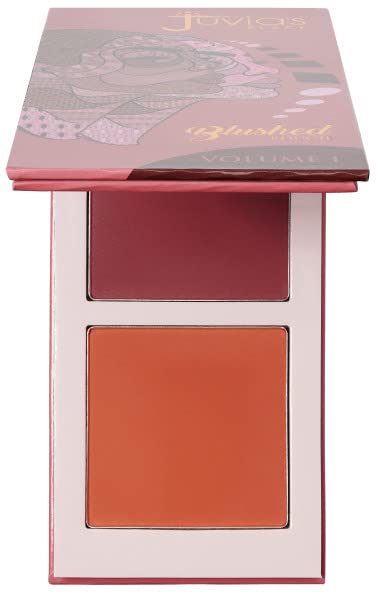 Juvia's Place Blushed Duo Blush - Two Tone Pigmented Buildable Pressed Mineral Powder - Rosy Natural Cheeks Matte Fresh Finish for All Skin Color -Volume1-VivaGrace Women
