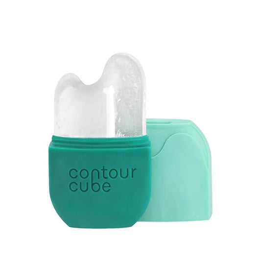 Contour Gua Cube - Gua Sha Face Massage Tool - Ice Roller for Sculpting, De-Puffing & Lymphatic Drainage - Face Ice Roller & Massager - Compact Skin Care Tools for Daily Skincare & Travel - Jade-VivaGrace Women