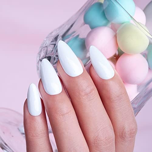 Imtiti Gel Nail Polish, 15ml White Color Soak Off LED Long-Lasting Polish, DIY Art Starter for Manicure Salon, Women and Girls