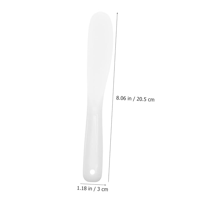 Beaupretty 10pcs Tool Stick White Makeup Silicone Makeup Spatula Mini Silicone Spatula Silicone Stirring Tools Spatulas Cosmetic Long Spatula Barber Film Stick Face-VivaGrace Women