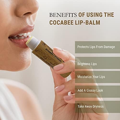 Chapstick Lip Balm Lip Moisturizer For Dry & Chapped Lips 100% Organic Lip Balm For Soft And Shiny Lips Cute And Portable Lip Care Balm for Kids and Women's With Bamboo Packaging (Orange)-VivaGrace Women