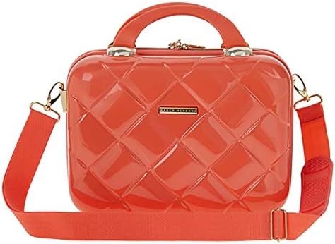 2-in-1 Essential St. Tropez Design Beauty Case - Black/Cream Python, Rose Gold-VivaGrace Women