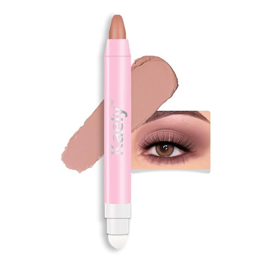 Kaely 2in1 Cream Eye Shadow Brightener Sticks for Eyes, Pencil Eyeshadow Applicator Stick Waterproof Pigmented, Eye Shadow Palette Highlighter Makeup, sombras para ojos, 23 Putty Matte-VivaGrace Women