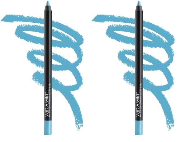wet n wild Eyeliner Pencil On Edge Longwearing Matte Eye Liner, Long Lasting, Smudge Proof, Fade Resistant, Highly Pigmented, Creamy Smooth Soft Gliding, Blue Sapphire Ice (Pack of 2)