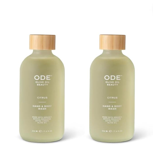 McEvoy Ranch Citrus Hand & Body Wash (2-pack) by ODE Olive Oil Beauty, Organic EVOO, California Made, Nourishing Foaming Wash-VivaGrace Women