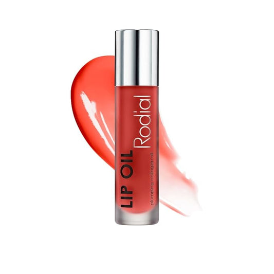 Rodial Plumping Collagen Lip Oil Sugar Coral 0.13fl.oz, Vegan Collagen-Infused Lip Oil with Macadamia and Jojoba Oil, Deep Hydration for Fuller-Looking Pout, Ultra-Nourishing Formula for Silky Lips-VivaGrace Women