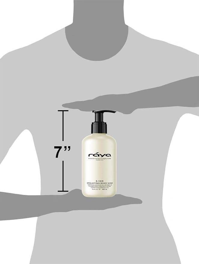 RAYA Exfoliating Body Scrub 16 oz (S-103) | Exfoliating, Refining, and Polishing Body Scrub | Made with Natural Loofah and Essential Oils | Relieves Ingrown Hairs-VivaGrace Women