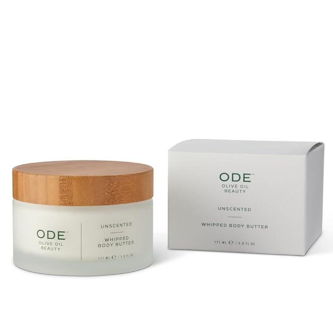 McEvoy Ranch Whipped Body Butter | ODE Olive Oil Beauty | 5.8 FL OZ | Crafted with Organic EVOO, Hyaluronic Acid, Organic Shea & Cocoa Butters | Nourishing, Brightening, Firming (Unscented)-VivaGrace Women