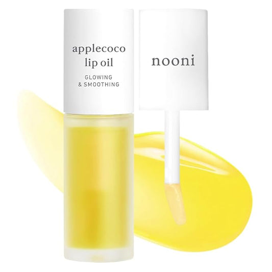 NOONI Korean Lip Oil - Applecoco | Lip Stain, Gift, Long-Lasting, Moisturizing, Plumping, Revitalizing for Dry Lips, Waterproof, No Peel Off, Korean Lip Tint, Clear Lips, Mother's Day, 0.12 Fl Oz-VivaGrace Women
