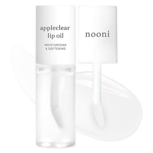 NOONI Korean Lip Oil - Appleclear | Long-Lasting, Moisturizing, Plumping, Revitalizing for Dry Lips, Waterproof, No Peel Off, Hydrating, Nourishing Crystal Clear, 0.12 FL Oz-VivaGrace Women