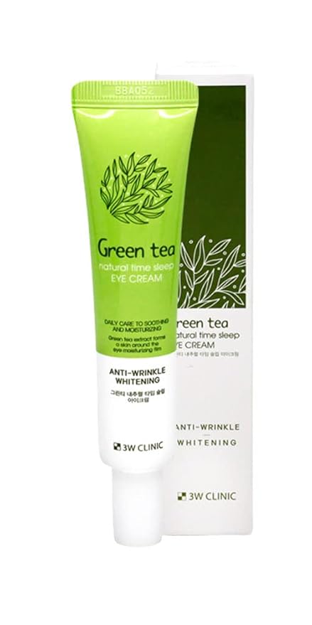 Natural Time Sleep Eye Cream-Under Eye Cream for Fine Lines, Eye Cream for Wrinkles, 2.7fl.oz. (Pack of 2) (GREEN TEA)-VivaGrace Women