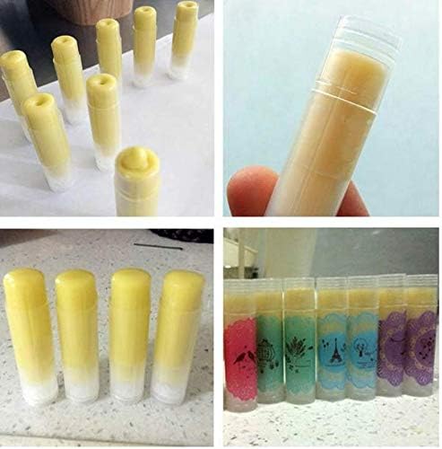 12 Pieces Clear Plastic Empty Lip Balm Tubes Containers DIY Lip Balm Lip Gloss Tube Pipe Bottle-VivaGrace Women