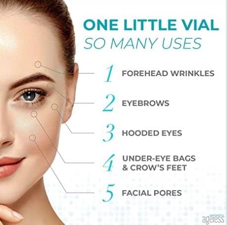 Instantly Ageless Facelift in A Box - Instant Eye Bag Remover Puffiness -1 Box of 25 Vials Moisture Lift- Instant Under Eye Bags Remover - Wrinkle Tightener-VivaGrace Women