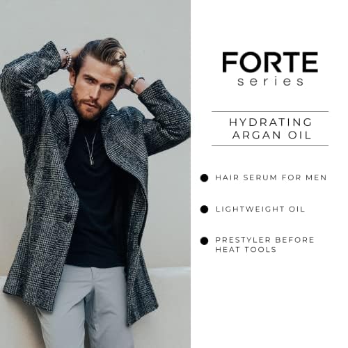 Alex Costa Hydrating Argan Oil Daily Hair Serum by Forte Series Sulfate Free Argan Hair Oil for Men Hair Serum for Dry Damaged Hair, for Styling Hair (75 ml / 2.5 oz)-VivaGrace Women