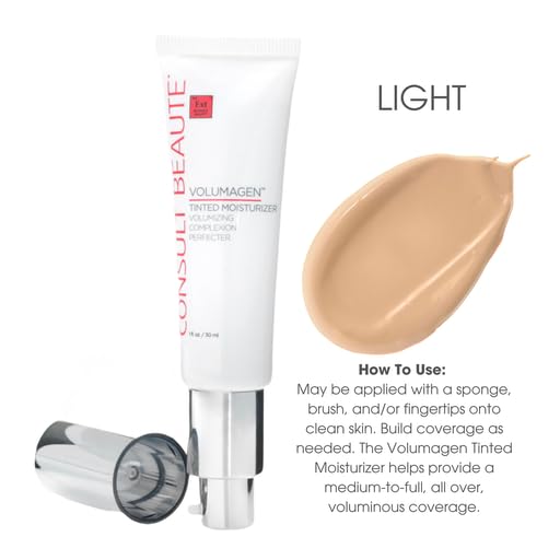 Consult Beaute Volumagen Tinted Moisturizer - Medium-to-Full Coverage - Buildable Coverage -1 fl.oz. - Light shade-VivaGrace Women