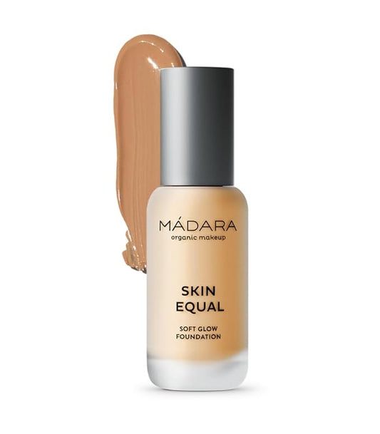 MÁDARA Organic Skincare | Skin Equal Soft Glow Foundation SPF15 Sand 40-30 ml, Mineral foundation with hyaluronic acid, Buildable medium coverage, Dewy foundation, Vegan, COSMOS natural certified-VivaGrace Women