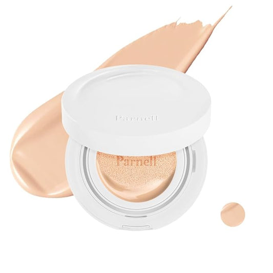 Parnell Cicamanu Serum Cushion - Moisturizing Foundation for Soothing, Coverage, Glass Skin and Lightweight for Sensitive and Dry Skin Pearl Skin (0.52 Fl Oz) (19C)-VivaGrace Women