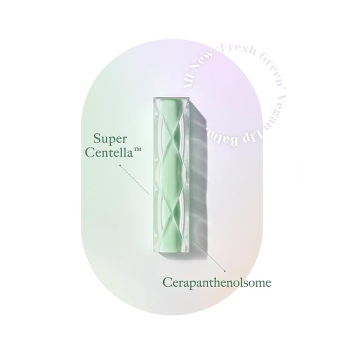 YNM Fresh Green Lip Balm 4g, Certified Vegan, Non-Sticky Sleep Lip Mask, k-beauty, Made in Korea, Irrtation index of 0.000, Super centella complex, Centella asiatica extract-VivaGrace Women