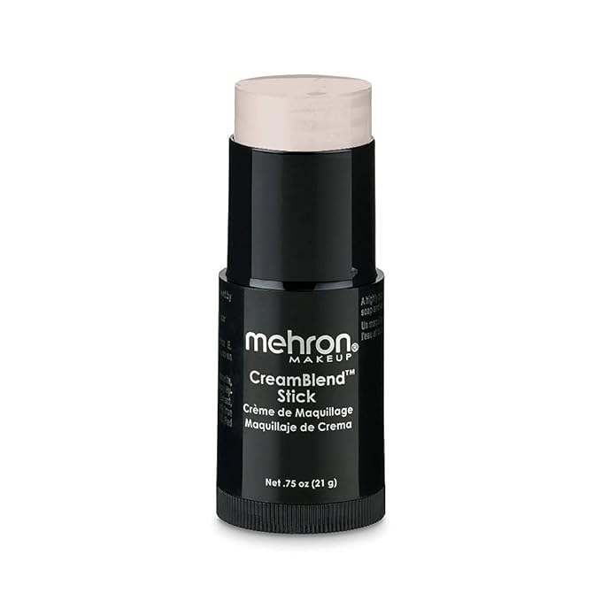 Mehron Makeup CreamBlend Stick | Face Paint, Body Paint, & Foundation Cream Makeup | Perfect for Halloween .75 oz (21 g) (Butterfly Ivory)-VivaGrace Women