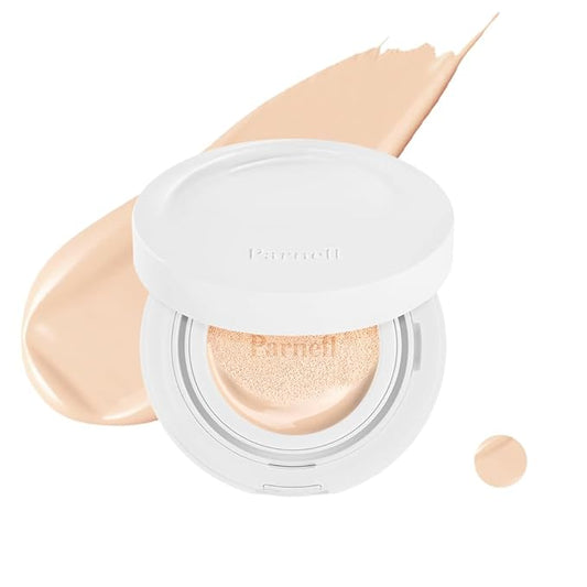 Parnell Cicamanu Serum Cushion - Moisturizing Foundation for Soothing, Coverage, Glass Skin and Lightweight for Sensitive and Dry Skin Pearl Skin (0.52 Fl Oz) (17C)-VivaGrace Women
