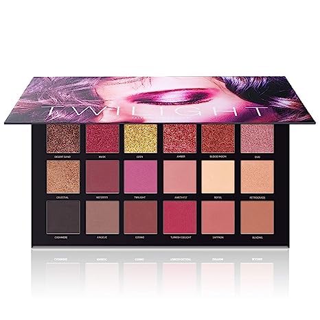 UCANBE Professional 18 Colors Eyeshadow Makeup Palette, High Pigmented 10 Matte + 7 Shimmer + 1 Metallic Glitter, Velvety Creamy Blendable Long Lasting Eye Shadow Pallets Makeup Set Kit-VivaGrace Women