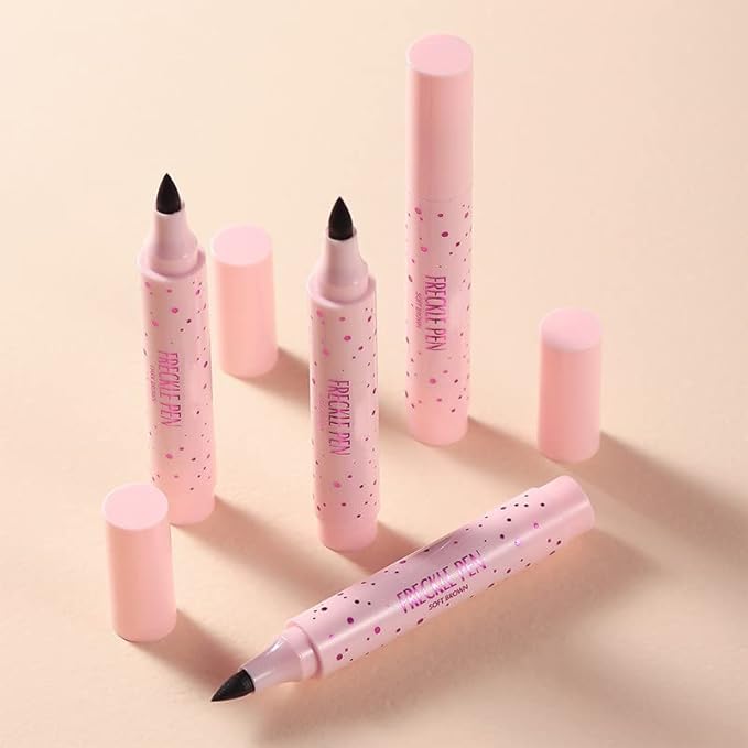 Freckle Pen Faux Freckle Pen Colour Pop Freckle Pen Supernaturally Realistic Freckles Makeup Brush Fantastic Freckles Pen Long-lasting Waterproof Soft-point Absorbent Pen For a Natural and Easy Makeup Look (Double)-VivaGrace Women