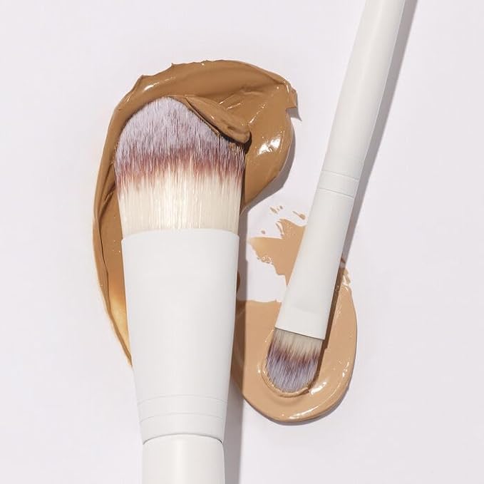 Well People Bio Complexion Brush Set, 4-Piece Face Brush Set For All Complexion Products, For Liquids, Powders & Creams, Cruelty-free Bristles-VivaGrace Women
