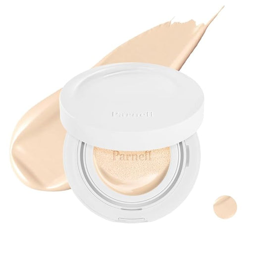Parnell Cicamanu Serum Cushion - Moisturizing Foundation for Soothing, Coverage, Glass Skin and Lightweight for Sensitive and Dry Skin Pearl Skin (0.52 Fl Oz) (13N)-VivaGrace Women