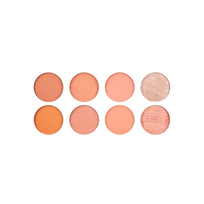Makeup Revolution Ultra Blush Makeup Palette, Bronzer & Highlighter Makeup, Includes 8 Shades, Gluten free, Vegan & Cruelty Free, Hot Spice, 13g-VivaGrace Women
