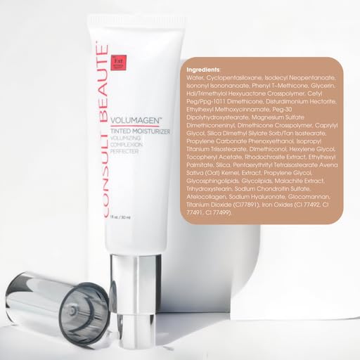 Consult Beaute Volumagen Tinted Moisturizer - Medium-to-Full Coverage - Buildable Coverage -1 fl.oz. - Light shade-VivaGrace Women